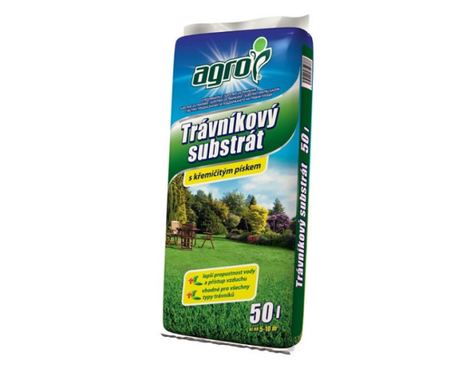 AGRO Substrát na trávnik 50l