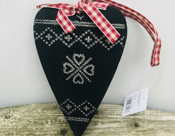 Srdce drevené dekoračné 14x9cm