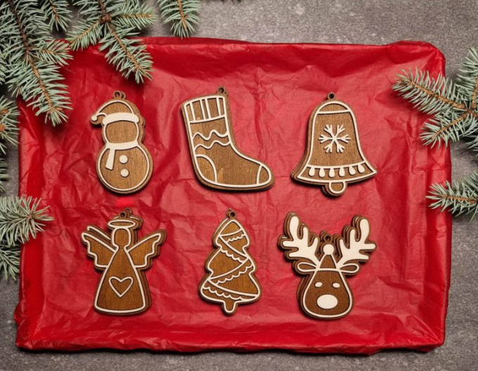 Perníkový set č.1 - box s vianočnými ozdobami