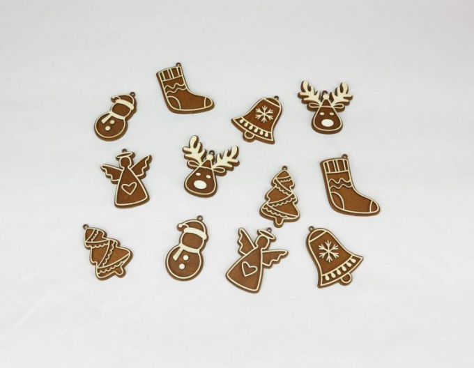 Perníkový set č.1 - box s vianočnými ozdobami