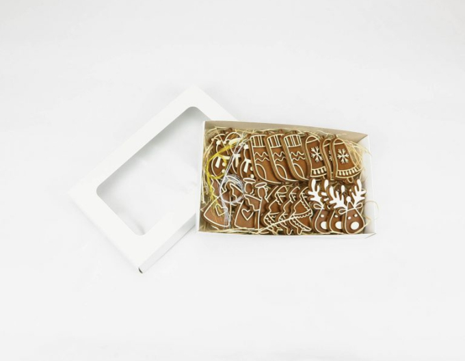 Perníkový set č.1 - box s vianočnými ozdobami