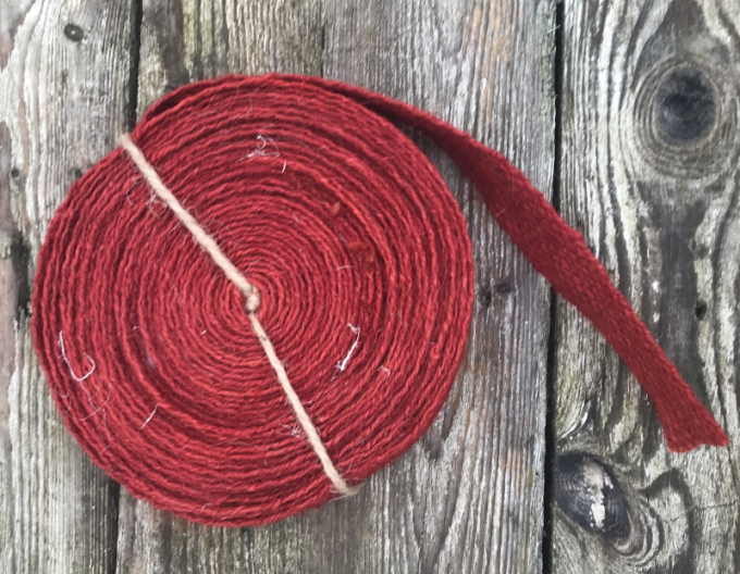 Jutová stuha červená 3cmx1m - metráž