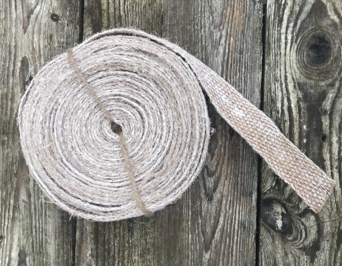 Jutová stuha slonovinová 3cmx10m