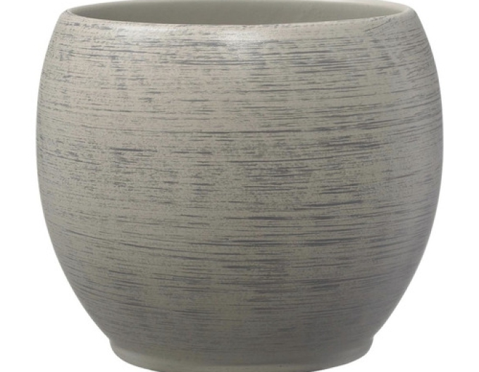 Obal na kvetináč keramický sivý  ´Alberta´