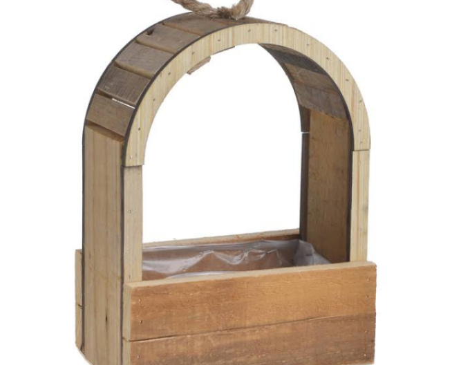 Drevená nádoba na zavesenie