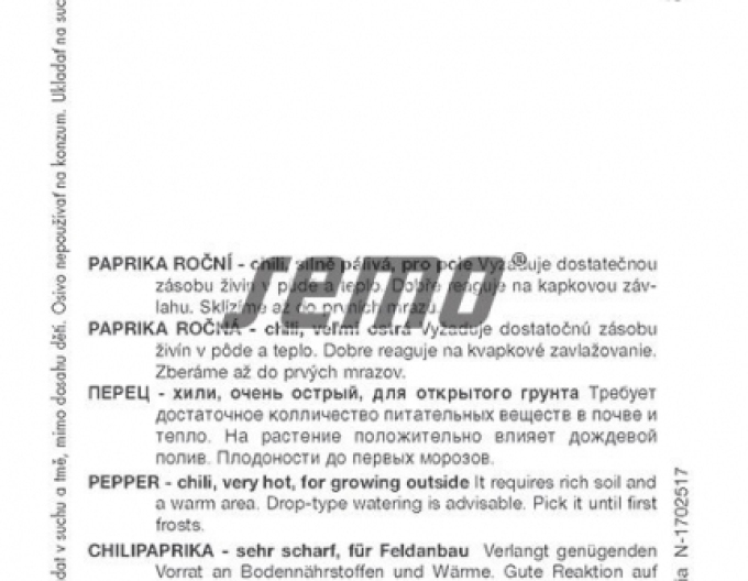 Semo Paprika ročná chilli ´Damián´