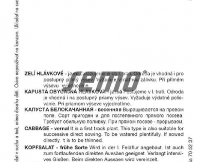 Semo Kapusta hlávková ´Sláva F1´