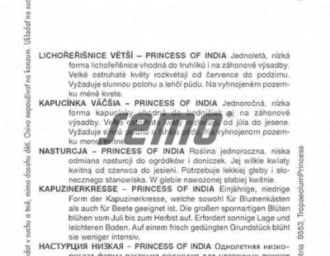 Semo Kapucínka väčšia ´Princess of India´