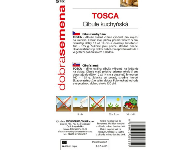 Dobrá semena Cibuľa kuchynská Tosca